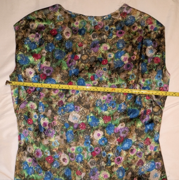 Vintage Mid Century  (50s  Or‎ 60s (?)) Floral Sheath Dress - Picture 5 of 10